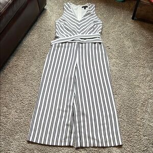 Striped Black and White Jumpsuit
